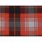 ZUZIFY Fleece Scarf With Chunky Yarn Fringed Ends One Size Red and Grey Plaid