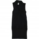 ZUZIFY Women's Junior Fit Twist Front Sleeveless Stretch Mini Dress Small Black