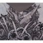 Chelsey Women's Paisley Dolman Double Vee Tunic Top Aqua Black Medium