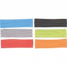 ZUZIFY Set Of 6 Performance Headbands. ZUZ0030 One Size Polka Dots Assortment