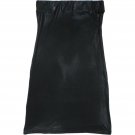ZUZIFY Women's Junior Fit Wet Look Strapless Body-Con Dress Large Black