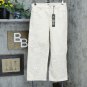 DG2 by Diane Gilman Tall Embroidered Applique Wide Leg Jeans 4 Tall Cream Ivory