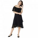 Isaac Mizrahi Live! Women's Convertible Lace Dress With Tulip Hem Small Black
