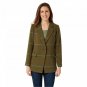 Linea by Louis Dell'Olio Women's Plaid Boyfriend Blazer 6 Moss Green
