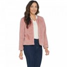 G.I.L.I. Women's Faux Fur Jacket With Pockets Medium Rose Pink