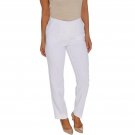 Susan Graver Women's City Stretch Zip Front Dress Pants 6 White