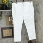Denim & Co Plus Size Studio Distressed Classic Denim Ankle Jeans 20W White