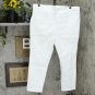 Denim & Co Plus Size Studio Distressed Classic Denim Ankle Jeans 20W White