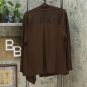 DG2 by Diane Gilman Women's Eco-Ponte Knit Drape Front Easy Jacket X-Large Espresso Crocodile Brown