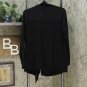 DG2 by Diane Gilman Women's Combo Knit Asymmetric Drape Front Jacket Medium Black
