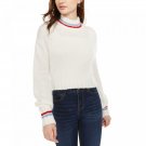 Planet Gold Women's Junior Fit Turtleneck Cropped Sweater Large Ivory