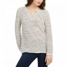 Style & Co. Women's Crochet Trim Tunic Sweater Medium Multi Spacedye