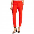 Cece Women's Cropped Twill Straight Leg Pants 2 Candy Apple Red