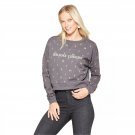 Fifth Sun Women's HOLIDAY CHEERS All-Over Champagne Sweatshirt X-Large Charcoal Gray