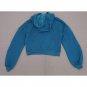 Wild Fable Women's Balloon Drop Shoulder Cropped Hoodie Hooded Sweatshirt X-Large Teal Solid Blue Gr