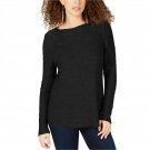INC International Concepts Women's Petite Shine Pullover Sweater Petite Small Black