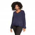 Isabel Maternity by Ingrid & Isabel Textured Chenille Pullover Sweater X-Small Navy Blue