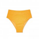 Xhilaration Women's Textured High Waist Bikini Bottom X-Large Marigold