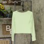 Wild Fable Women's Long Sleeve Crewneck Lace Trim T-Shirt X-Large Upbeat Green