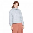 A New Day Women's Regular Fit Long Sleeve Turtleneck Fleece Sweater Small Teal Heather