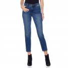 MOTTO Women's Stretch Denim 5-Pocket Girlfriend Jeans 12 Indigo Wash