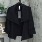 MarlaWynne Women's Kimono Sleeve Bengaline Jacket Small Black