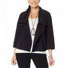 MarlaWynne Women's Kimono Sleeve Bengaline Jacket X-Small Black