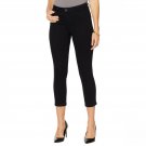 MOTTO Women's Modern Stretch Denim 5-Pocket Cropped Jeans 10 Black Wash
