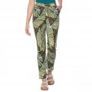 Lemon Way Women's Flawless Twill Pull On Ankle Pants 4 Green Palm