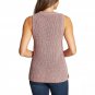Ella Moss Women's Marled Sleeveless Tank Sweater Small Coral Flames Red