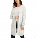 Style & Co Women's Open Front Cardigan Sweater With Pockets Small Winter White
