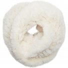 Steve Madden Women's Knit Faux Fur Infinity Scarf Ivory Off White