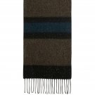 Steve Madden Women's Mid Weight Cozy Muffler Scarf With Fringe Navy Blue / Brown / Teal