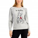 Charter Club Petite Cotton Scottie Dog Sweatshirt Petite X-Large Heather Storm Gray