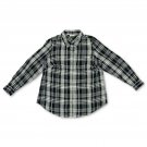 Style & Co Petite Plaid Button Up Utility Shirt Petite Large Oslo Plaid Black