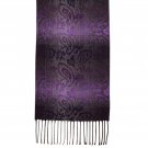 Steve Madden Women's Mid Weight Ombre Paisley Muffler Scarf Ombre Purple Paisley