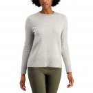 Charter Club Women's Long-Sleeve Crewneck Sweater XX-Large Silver Tin Heather Gray