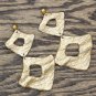 Rara Avis by Iris Apfel Recycled Papier Mache Drop Earrings Goldtone