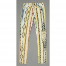 36 Point 5 Women's Stretch Sublimated Denim Skinny Jeans Yellow Small