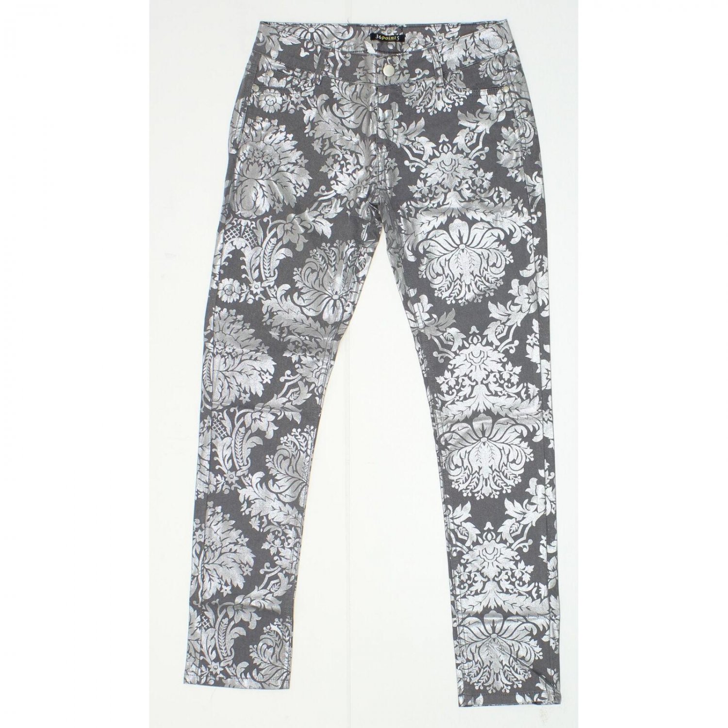 36 Point 5 Women's Stretch Sublimated Denim Skinny Jeans Grey X-Small