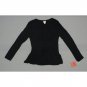 NWT Mossimo Womens Long Sleeve Tie Front Stretch T-Shirt Blouse Shirt Top Small Black