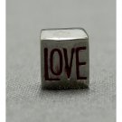 Slide Charm for Slide Keep Keeper or Ribbon Bracelet Necklace 6mm (1/4 inch) Love
