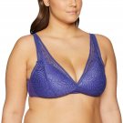 Paramour Women's Carolina Stretch Lace Wire Free Bralette Bra Orient Blue 34D