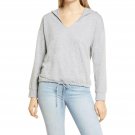 Gibsonlook Women's French Terry Bottom Tie Hoodie Small Heather Gray