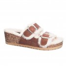 Dirty Laundry Women's Time Out Cozy Wedge Slides 7 Brown