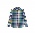 Tommy Hilfiger Kids' Boys Long Sleeve Plaid Button-Up Shirt X-Large Flag Blue