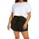 Open Edit Women's Plus Size Boxy Cropped T-Shirt Plus 3X White