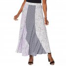 DG2 by Diane Gilman Women's Patchwork Maxi Skirt X-Small Lavender Purple