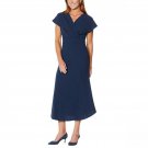 Antthony Women's Surplice V-Neck Knit Maxi Dress Small Midnight Blue