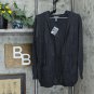 Modern Soul Women's Spacedye Tie Front Hooded Cardigan Sweater X-Small Charcoal Gray